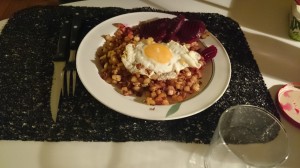 Eric valde pytt med solöga och röbedor