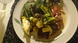 Köttbitarna på tallriken
