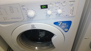 och här är den igång med första tvätten